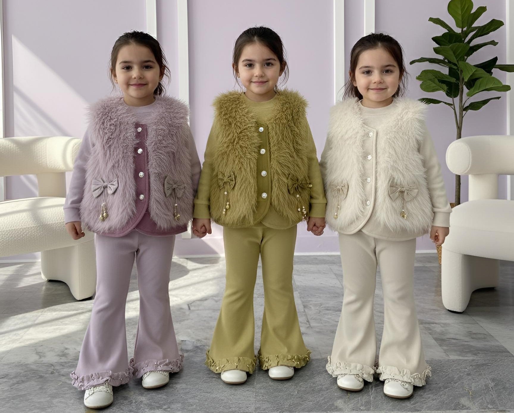 ✨ Long Hair Fur & Knitted Corduroy Elegance 🧶💖