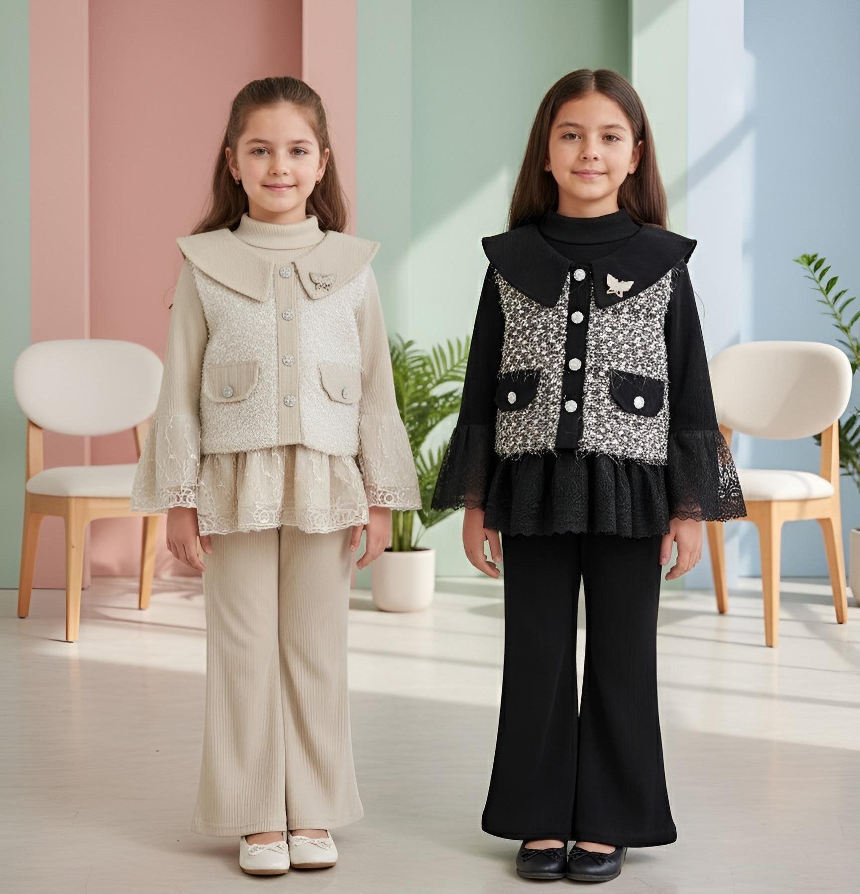 🔥 Bannu Fur with Knitted Corduroy – Cozy Luxe Winter Vibes 3PCS ❄️👑